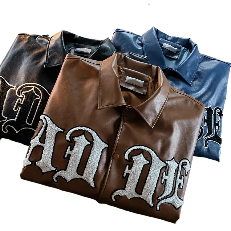 Finch Garment winter men streetwear baseball letterman jacket custom logo embroidery leather bomber jackets