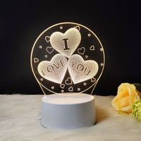 Chambre créative Veilleuse LED 3D Dessin Animé Enfants USB Lampe De Chevet Cadeaux De Vacances