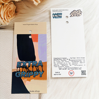 Tarjeta de Presentación con Logotipo Personalizado de Bajo Pedido Mínimo, Impresión a Todo Color, Tarjeta de Presentación Plegable con Orificio para Colgar para Embalaje Personalizado