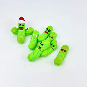 Portachiavi a forma di pickle stampato in 3D, ovale, in plastica EVA, per chiavi - Product Image 1