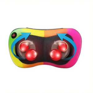 무선 전기 목 마사지기 (강도 조절 가능, 부드러운 벨벳 여행용 쿠션, 충전식 마사지 베개) - Product Image 1