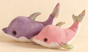 Adorables Peluches <span class=keywords><strong>de</strong></span> Delfín Brillantes con Detalles Iridiscentes en las <span class=keywords><strong>Aletas</strong></span> y las Colas para Niños, Juguetes para Abrazar - Product Image 3