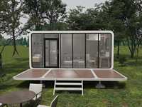 Petite maison moderne Maisons préfabriquées 20ft/40ft 3 chambres Caravane flottante Bureau Pod de couchage Architecture moderne préfabriquée