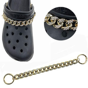 Ciondoli per scarpe a catena in acrilico accessori per la decorazione della catena bling catena per scarpe con strass - Product Image 5