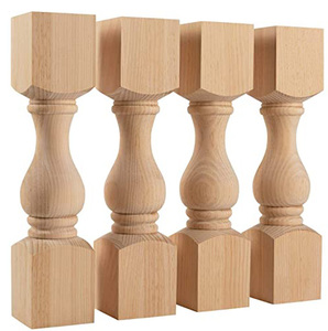 Newel ไม้บรรทัดโพสต์พื้นโพสต์ตกแต่งเสาไม้แกะสลักลูกกรงไม้ราคา - Product Image 6