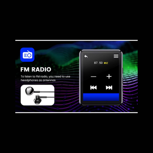 Reproductor MP4/MP3 Premium de 2.4 Pulgadas con Pantalla Táctil HD de Alta Claridad, Altavoz BT, Sonido Estéreo sin Pérdidas, Radio y Grabadora - Product Image 4