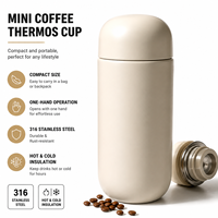 Bouteille d'eau compacte en acier inoxydable de 240 ml, durable, résistante au congélateur, thermos portable, couvercle anti-fuite, gobelet isotherme, voyage, extérieur