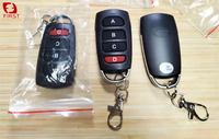 Télécommande de porte de garage universelle sans fil à code d'apprentissage personnalisé noir à 4 boutons 433MHZ 315MHZ en métal