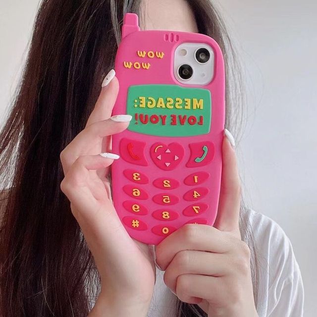 Rose Red Creative Cute Mobile Phone Telephone Phone Case for iphone 7 8 XR X XS 11 12 13 14 Plus Pro Max Phone Case for Girls
