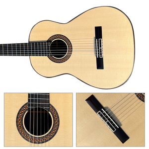 [Video] Guitarra Clásica Vintage de la Marca Aiersi, Profesional, con Refuerzo Bouchet, Hecha a Mano, Totalmente de Cocobolo, con Cuerdas de Nailon Españolas - Product Image 2