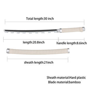 <span class=keywords><strong>Espada</strong></span> Demon Slayer Hashibira <span class=keywords><strong>Inosuke</strong></span>, <span class=keywords><strong>espada</strong></span> de Anime, espadas de juguete de madera, 78cm - Product Image 2