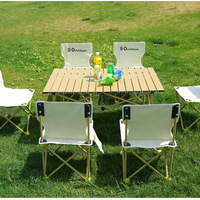 Ensemble table et chaises pliantes d'extérieur - Meubles de camping portables pour pique-nique et barbecue au design simple Modèle 003