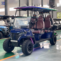 Voiture de golf électrique tout-terrain CAMP à 6 places avec batterie au lithium, 4 roues surélevées