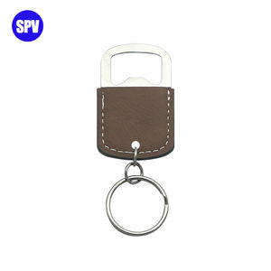 Abridor de Botellas Pequeño de Cuero Ecológico Grabable con Láser con Llavero para Regalos Promocionales con Logotipo Personalizado - Product Image 2