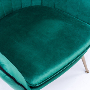 Chaises de salle à manger modernes, marron et blanc, <span class=keywords><strong>chaise</strong></span> de salle à manger en velours tufté, pieds chromés, vert, Fabrica De Cadeiras Estofadas - Product Image 3