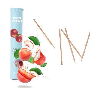 Palillos de dientes con sabor Marcas personalizadas de madera Aroma infundido Menta Canela Zahnstocher Mit Geschmack Ayuda para dejar de fumar - Product Image 4