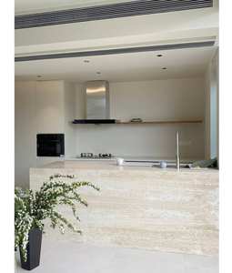 Dalle de travertin super blanc italien poli moderne haut de gamme avec finition imperméable pour la décoration murale et de table intérieure - Product Image 2