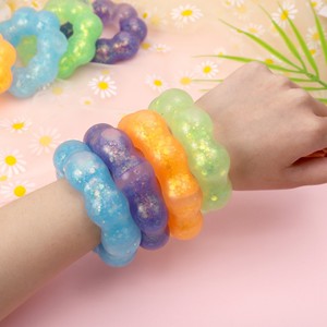 Most Popular TPR Aurora Maltose Colorful Glitter Wearable <b>Bracelet</b> Stress Vent <b>Ball</b> Stress Relief Decompression Toys for Kids - Product Image 2