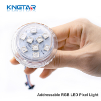 Luces LED RGB de 35 mm para Exteriores, con Cambio de Color, Fuente de Luz Puntual Permanente, Decoración para Parques de Atracciones y Carnavales