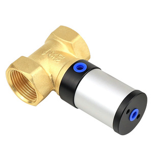 Válvula de control neumática Q22HD de 1/2 pulgada para agua, aceite y vacío, cuerpo de cobre con sello azul para uso industrial - Product Image 1