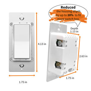 Smart Home Z-Wave Interruptor de control de iluminación de pared Polo único Inalámbrico Funciona Alexa Google Home 800 Series Smart Light Dimmer EE. UU. - Product Image 3