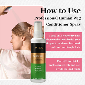 Spray Luxfume pour perruques synthétiques, après-shampoing sans rinçage, spray démêlant pour perruques, hydratant, reconstituant, facilite le peignage des perruques - Product Image 5