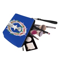 Pochette de voyage personnalisée Saipan avec drapeau national imprimé UV pour les voyages à l'étranger, le rangement de cosmétiques à domicile et les stocks en gros