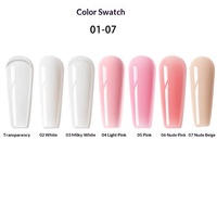 Gel UV 3-en-1 pour la construction des ongles et adhésif sculptant - Gel de construction couleur nude transparent