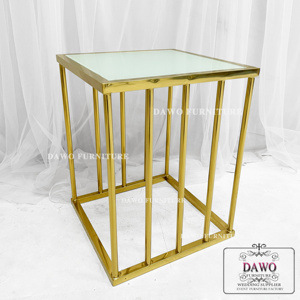 Mesa de pastel de acero inoxidable moderna <span class=keywords><strong>2023</strong></span> con escaparate nuevo diseño para eventos de boda y fiesta para decoraciones de banquetes y bares - Product Image 5