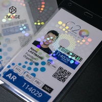 Sacs d'identité holographiques, carte d'immatriculation d'identité pour les jeux de sport, Film de poche plastifié à chaud avec hologramme frontal