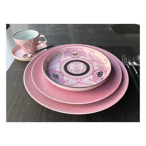 Wholesale luxury hotel breakfast plates dinnerware stoneware set
