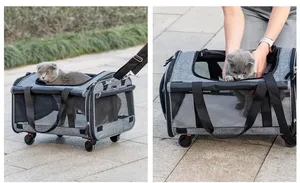 Transportadora de Mascotas Portátil, Aprobada por Aerolíneas, para Perros y Gatos, Bolsa de Viaje Suave para Cachorros, Ideal para Senderismo y Animales Pequeños - Product Image 5