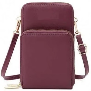 Sac à bandoulière en cuir végétalien pour téléphone portable, pochette et porte-monnaie pour fille, certifié BSCI, avec sangle - Product Image 2