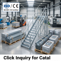 Escalera de Acero Galvanizado con Certificación CE AISC, Estructura de Construcción Prefabricada Resistente, Soldadura HDG, Corte, Uso en Interiores