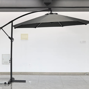 Parasol de jardin, plage, restaurant, terrasse, design traditionnel en aluminium, imperméable, pliable, LED, léger, mobilier d'extérieur - Product Image 1