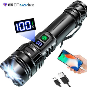 Nuova Torcia a Lungo Raggio da 1500 Metri, Ricaricabile, in Lega di Alluminio, Alta Potenza, per Avventure all'Aperto, Pesca, Soccorso, Torcia Tattica LED - Product Image 2