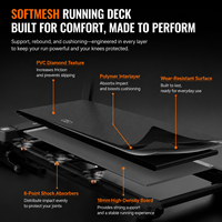 Tapis roulant pliable silencieux à double moteur avec inclinaison à 10 niveaux, coussinets en tissu Softmesh, application intelligente de suivi de la fréquence cardiaque, pour la salle de sport à domicile et les entraînements cardio.