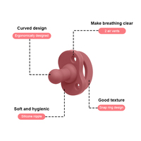 Support Sucette Écologique Design Personnalisé Attache-tétine Boîte de Rangement Housse en Silicone pour Sucette
