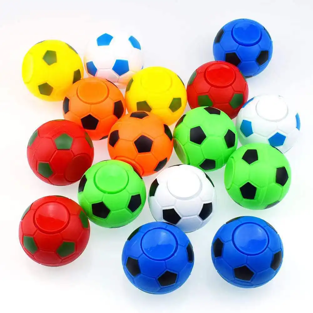 Round Sensory Toy Spinning Finger Football Fingertip 35mm Fidget Gyroscope Rotatable Ball Soccer Hand Pocket Stress Spinner Toy