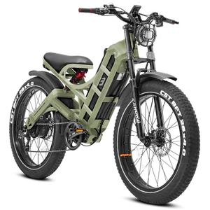 Vélo électrique puissant à pneus larges, charge rapide, longue autonomie, style cyclomoteur, pour une expérience de conduite stable en extérieur par tous les temps. - Product Image 1