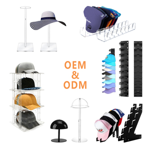 2 gói Mũ đứng cho mũ bóng chày Acrylic-Nhiều Mũ tổ chức Kệ Trưng Bày-Kệ giữ mũ Acrylic cho tủ quần áo phòng ngủ - Product Image 1