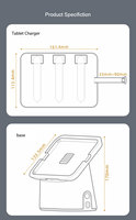 Support d'Affichage Orientable à 360° pour Terminal POS de Tablette PC Android, Fixation Portrait Paysage pour TPV