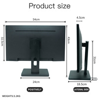 Sharerdp 23.8 pouces 16:9 1080P 1920x1080 HD VGA Ports USB écran LCD HD bureau jeu Surveillance moniteur PC ordinateur affichage