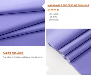 Tissu floqué tissé gaufré imprimé couleur personnalisable, 100% polyester, pour revêtement et doublure, uni - Grande Vente - Product Image 5