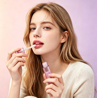 Vente en gros de tubes de gloss à lèvres en forme de cœur, tubes de rouge à lèvres de 6 ml, emballages vides, contenants cosmétiques en PETG de qualité supérieure, recyclables, logo personnalisé