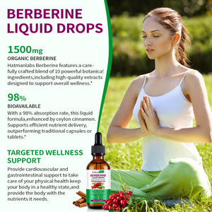 Vente en gros Marque privée Vegan 1500mg Berbérine Gouttes liquides Supplément à la cannelle de Ceylan pour le système immunitaire Digestion Santé - Product Image 6