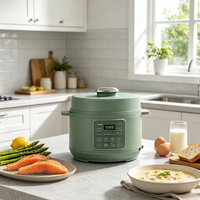 Mini Olla a Presión Eléctrica de 4L con Recipiente Interior Antiadherente, 7 en 1, Programable, Electrodoméstico de Cocina