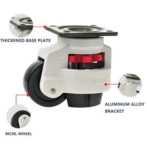 Feet tesviye tekerler ağır yükseltilmiş cırcır kolu tasarım ile 360 derece döner tekerlek ayarlanabilir tekerlek ile ayaklar - Product Image 5