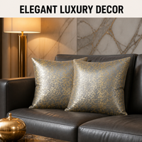 Housses de coussin en velours estampé en aluminium de qualité supérieure, motif doré, ultra douces, respectueuses de la peau, pour un design intérieur luxueux