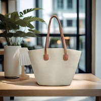 2025 été Style femmes à la main rayure paille tissé sac grande capacité épaule plage en plein air vacances sac
